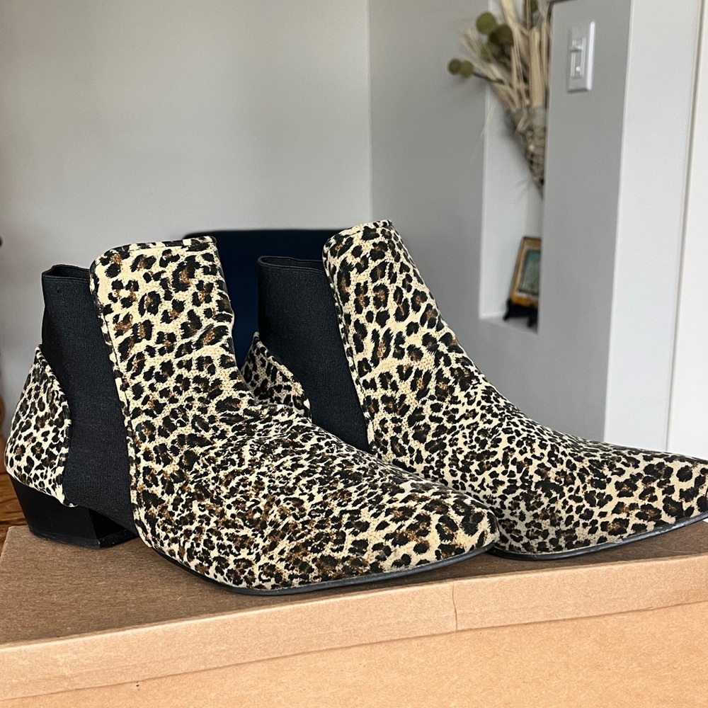 Leopard Print Ankle Boots